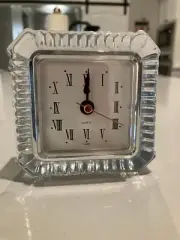 CRYSTAL CLEAR 4" 24% LEAD CRYSTAL CLOCK