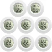 8 Pcs Mini Hygrometer Thermometer round Digital Humidity Gauge Monitor Electroni