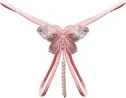 [JDFHFGB] Fashion Sexy Lingerie for Women Naughty Sex Crotchless Panties Women Sexy Underwear Lace Butterfly G String Thong Underpants