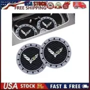 2 pk Cup Mat Car Drink Holder Insert Silicone Coaster Set for Corvette Style 2