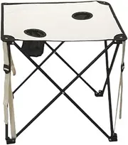 Generic Foldable Camping Table Picnic Table with 2 Cup Holders Portable Outdoor Table - Lightweight for Garden Patio BBQ