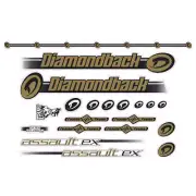 Diamond Back - 2000 Assult EX for white frame decal set - Old school bmx