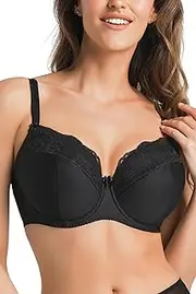 [Teyli] Bra Women's Bra Women's Bra with Lace Padded - Bra Underwired Women's Bra with Underwire - Bra Large Sizes - Adjustable Cotton Bra