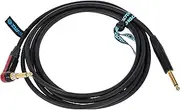 Klotz TIR0300PSP 3m Titanium Supreme Guitar Cable with Neutrik Silent Plug Technology and Right Angled Connector Black