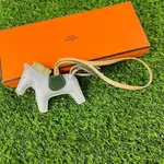 【台灣現貨】全新真品 HERMES RODEO PM 4Z 海鷗灰 深綠 風衣灰 小型 小馬 吊飾 Z刻