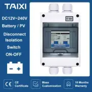 Solar PV Battery Combiner Box DC Disconnect Isolatior Switch Circuit Breaker Wit