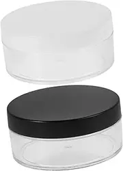 MERRYHAPY 2pcs Powder Box Travel Cosmetic Containers Face Powder Sifter Jar Travel Makeup Jars Portable Makeup Container Plastic
