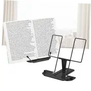 2pc Metal Book Stand for Desk, Adjustable Reading Rest Book Holder, Portable
