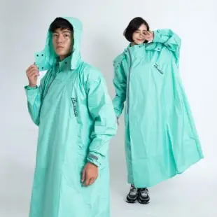 OutPerform-去去雨水走斜開雙拉鍊專利連身式雨衣 玫瑰粉
