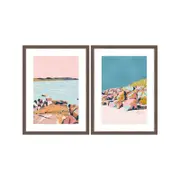Terracotta Set Of 2 Framed w/ Standard White Border 40x60cm