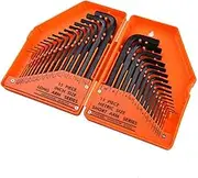 31Pc Hex Key Wrench Set, Metric and SAE Allen Wrenches ((0.028-3/8 inch, 0.7mm-10mm) L Shape Imperial Combination Allen Keys with Storage Case