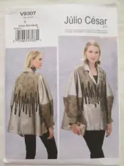 Vogue 9307 Julio Cesar American Designer Jacket Pattern XS-M French Seams Pocket
