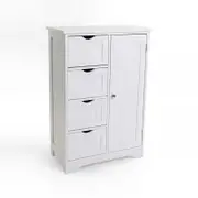Maine 4 Drawer 1 Door Multipurpose Bathroom Cabinet