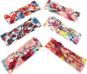 [Beavorty] 6pcs Boys and Girls Hairband Rabbit Ear Design Watermelon Pattern Elastic Bowknot Headband