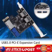 PCI-E to USB 3.0 Type A USB 3.0 20PIN Expansion Card Express 2 Ports Hub Adapter