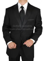Clearance Uomo Romeo $498 Mens Tuxedo Suit 1 Button Peak Lapel Pleated pants