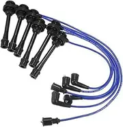 Car Spark Plug Coil Wires Ignition Coil Harness Cable 5mm, for Mitsubishi, Montero Sport Montero 3.5L 3.0L 1997-2008 No.MD338249 Pack of 6 Engine Ignition Wire
