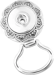 F Fityle Snap Button Magnetic Eyeglass Holder Glasses Brooch Pin Silver - 02