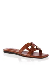 Simkhai Women's Monogram Flat Sandals