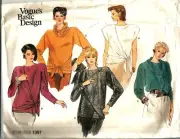 Vogue Sewing Pattern 1397, Vintage Blouses 5 Variations, Size 14, Uncut