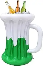 Inflatable Beer Cooler, Inflatable Beer Mug Beverage Cooler for Oktoberfest, PVC Floating Beverage Containers Hawaiian Party Decorations for Outdoor, Picnic & Drinks