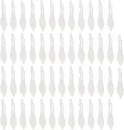 Soft Lure Bait, Lure Bait Fishing Tool 50 Pcs Lure Bait Fishing Accessory Soft Lure Bait for River Pond Saltwater Freshwater(White)