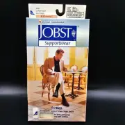 Men's Jobst SupportWear Knee High Mild Compression Sock 8-15 mmHg White Medium