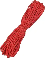 uxcell 2 mm 98FT Reflective Guyline Camping Paracord [1PCS] - Guy Lines Ultralight Thin Cord Rope 3 Strands Paracord Use for Camping Tents & Tarps & Hiking - [Red]