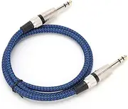 POENVFPO Microphone Balanced Mixer Amplifier,Stereo Line for DMX Stage Light,6.35 to 6.35 Audio Cable (10m / 32.8ft)
