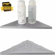 Brushed Nickel 10‘’ Corner Shower Shelf Bathroom Shower Shelves, 2 Pack Triangu