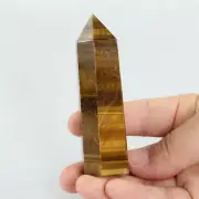 50-60mm Natural Healing Tiger's Eye Quartz Crystal Point Wand Obelisk Mineral