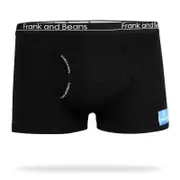 Mens Boxer Briefs Cotton Trunks Black Underwear - Frank and Beans