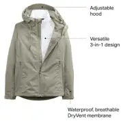 NEW The North Face Arrowood Tri-climate Hooded 3-in-1 Mineral Grey Jacket XL