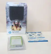 HP SPROCKET PORTABLE PRINTER BLACK, 20 PHOTO SHEETS, 60 VIVID COLOR PATTERN