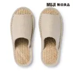 【MUJI 無印良品】馬來草前開拖鞋/原色