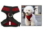 Red XS Pet Dog Cat Puppy Soft Leash VEST Mesh Breathe Adjustable Harness Braces Clothes