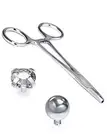 316L Surgical Stainless Steel 3MM Dermal Anchor Piercing Clamps Forceps Plier...