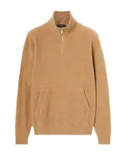 zipped roll-neck jumper S Nude