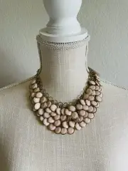 Fashion Style Women Bohemia's Resin Gem Round Bib layered Statement Necklace