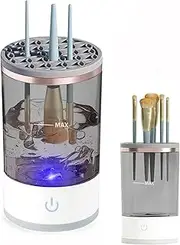 KJMN Electric Makeup Brush Cleaner, Automatic Spinning Makeup Brush Cleaner Suitable for Makeup Brush Cleanse., White