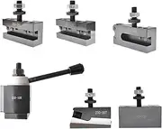 Timunr 6Pcs 250-100 Piston Type Tool Post Set AXA Tool Post Set Quick Change Tool Post Holder Set Swing 6-12 Inch