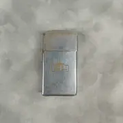 Vintage Zippo Lighter ST Logo Chrome Slim Case USA Made