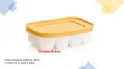 Tupperware Freezer Keeper Ice Cube Tray Yellow Lid - Mini Ice Cube Container New