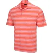 Greg Norman Lab Stripe Polo - Spark Orange Heather - XXL
