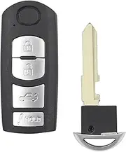 FLJKCT Car Key Shell Smart Car Remote Key Shell Case 2/3/4 Buttons Auto Key with Emergency Key Blade,for Mazda 3 6 CX5 CX3