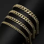 All Shiny Miami Cuban Link Chain Anklet Real 10K Yellow Gold All Sizes