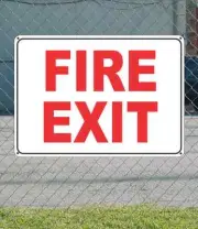 FIRE EXIT - OSHA Safety SIGN 10" x 14"