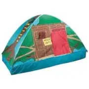 NEW Kids Bed Tent Twin Size Treehouse Tree House Play Stretch Over Mattress Fun