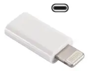 AD9080WH Wiretek USB Type-C TO Apple Lightning 8 Pin Adaptor White