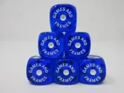 Personalized Dice Set of 6 for Farkle, Fill or Bust, with FREE Dice Pouch